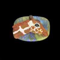Image 1 of XL. Baby Reticulated Giraffe - Flamework Glass Sculpture Bead