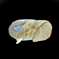 Image 1 of XXXL. African Elelphant Female - Flamework Glass Sculpture Bead 