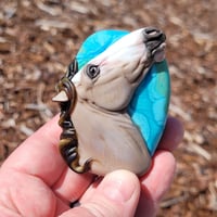 Image 3 of XXL. Wahoo Rearing Horse - Flamework Glass Sculpture Bead