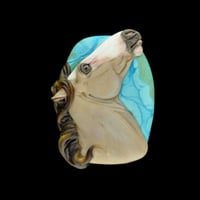 Image 1 of XXL. Wahoo Rearing Horse - Flamework Glass Sculpture Bead