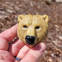 Image 5 of XXXL. California Golden Grizzly Bear - Flamework Glass Sculpture Bead
