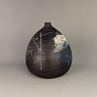 Image 2 of Black clay narrow neck vase