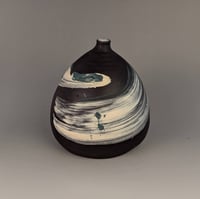 Image 1 of Black clay narrow neck vase