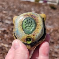 Image 6 of XXXL. California Golden Grizzly Bear - Flamework Glass Sculpture Bead