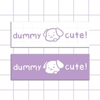 Dummy Cute Rectangular Sticker Duo
