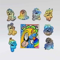 Holographic Sticker Pack + 1 Hand Drawn USPS 228
