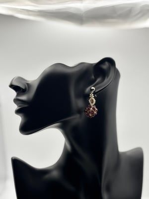 Image of Briolette Crystal Bicone Bead Drop Earrings