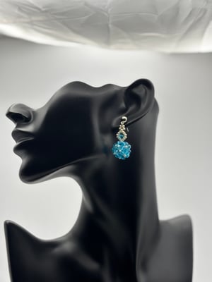 Image of Briolette Crystal Bicone Bead Drop Earrings