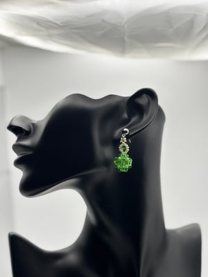 Image of Briolette Crystal Bicone Bead Drop Earrings