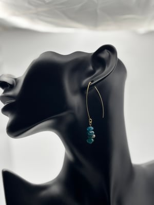 Image of Natural Crystal Stone Chip Bead Earrings
