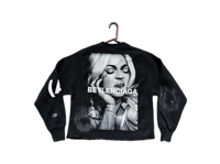 Image 2 of Beyonce Beehive Infantry Art dept custom made screen print black/white sweatshirt