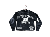 Image 1 of Beyonce Beehive Infantry Art dept custom made screen print black/white sweatshirt