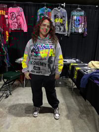 Image 5 of Beyonce Beehive Infantry Art dept custom made screen print black/white sweatshirt