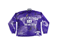 Image 1 of Beyonce Beehive Infantry Art dept custom made screen print purple/white sweatshirt