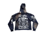 Image 2 of  Samurai black panther Connecticut College Art dept custom made screen print navy/white hoodie