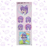 i feel human when i cry juniper sticker sheet