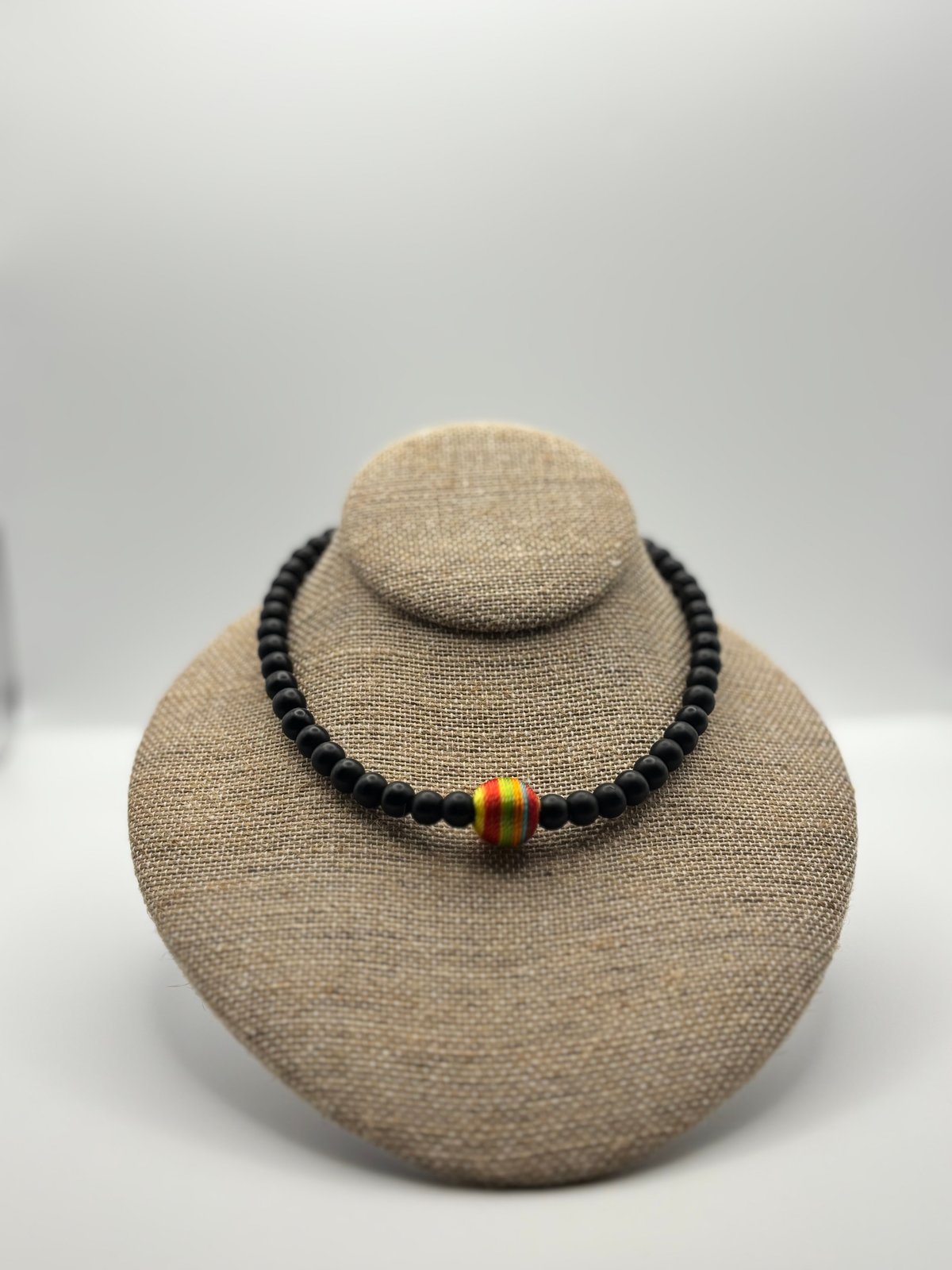 Image of Colorful Pendant Bead Necklace