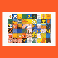 hidden dog riso print