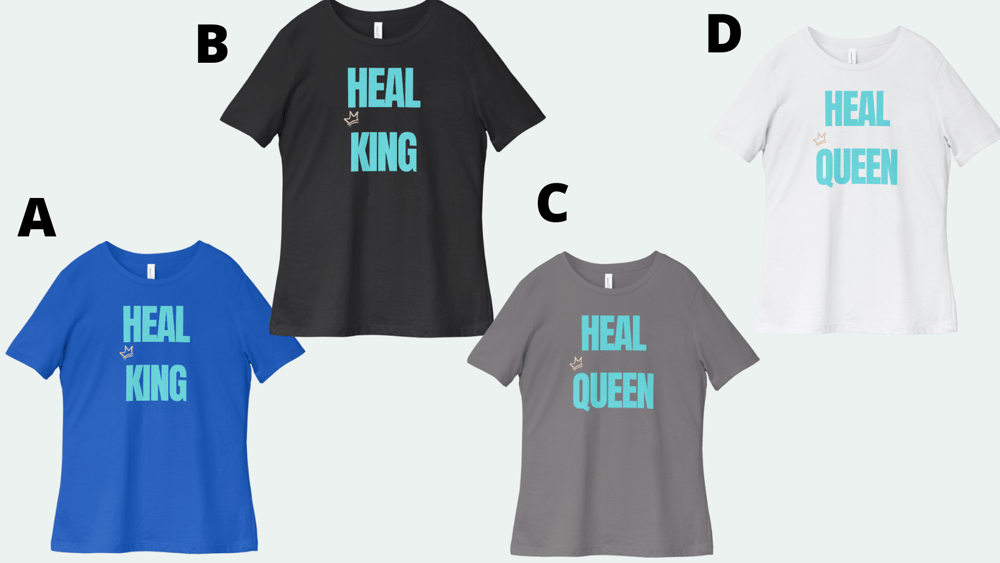 Image of HEAL KING & QUEEN RETRO SPECIAL EDITION TEE  (UNISEX)