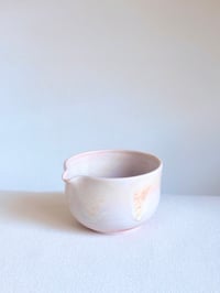 Image 2 of Cherry Blossom Matcha Bowl - White and Pink Marble 1