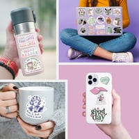 Image 5 of 150 PCS Romance Book Stickers for Kindle, Holographic Bookish Sticker Pack Reading Booktok