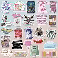 Image 3 of 150 PCS Holographic Romance Bookish Book Stickers for Kindle Laptop Water Bottles 