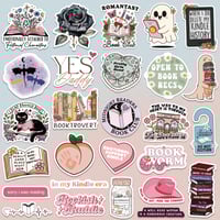 Image 4 of 150 PCS Holographic Romance Bookish Book Stickers for Kindle Laptop Water Bottles 