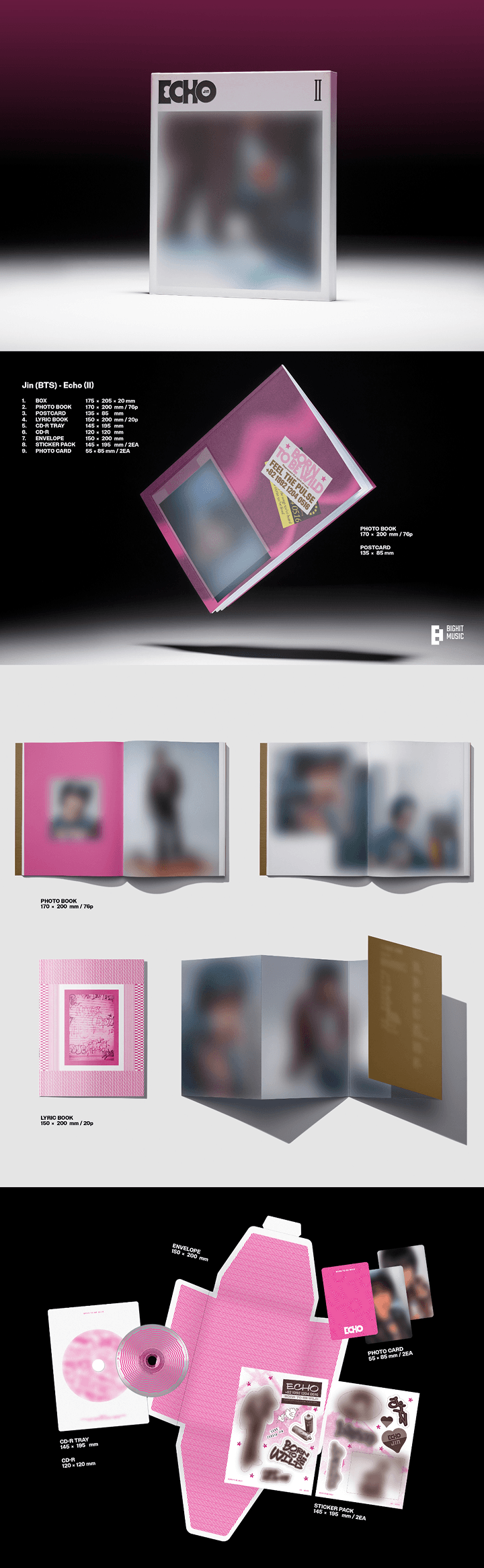 Image of [PRE-ORDER] BTS Jin ‘ECHO’ SET + Weverse Album + Weverse Shop POBs