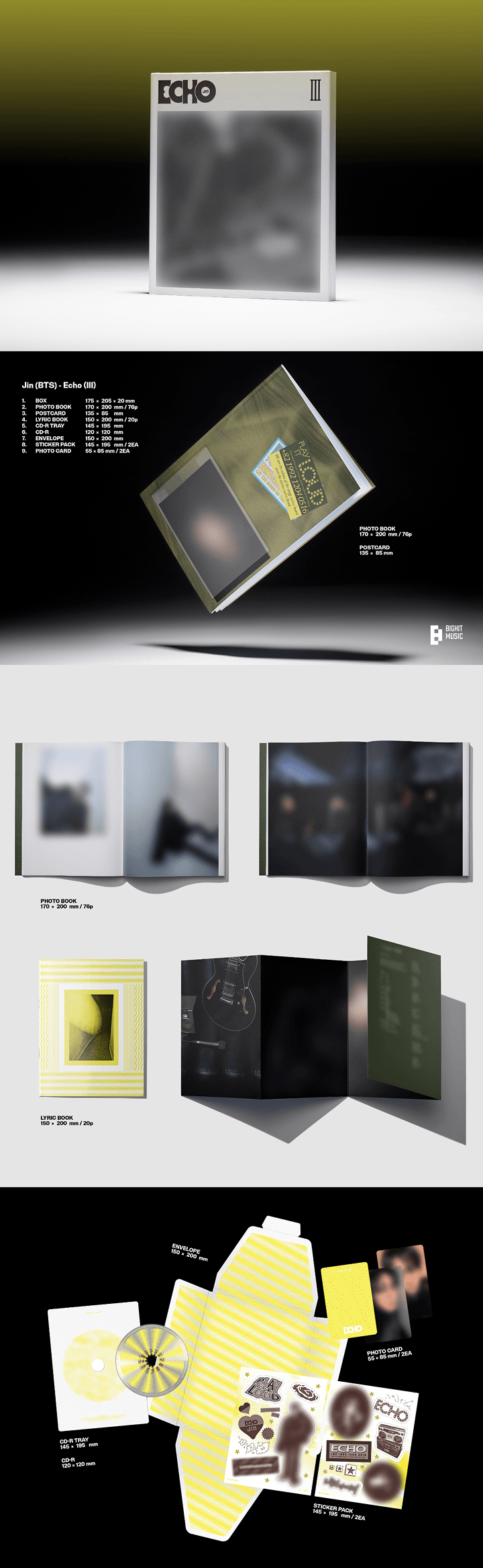 Image of [PRE-ORDER] BTS Jin ‘ECHO’ SET + Weverse Album + Weverse Shop POBs