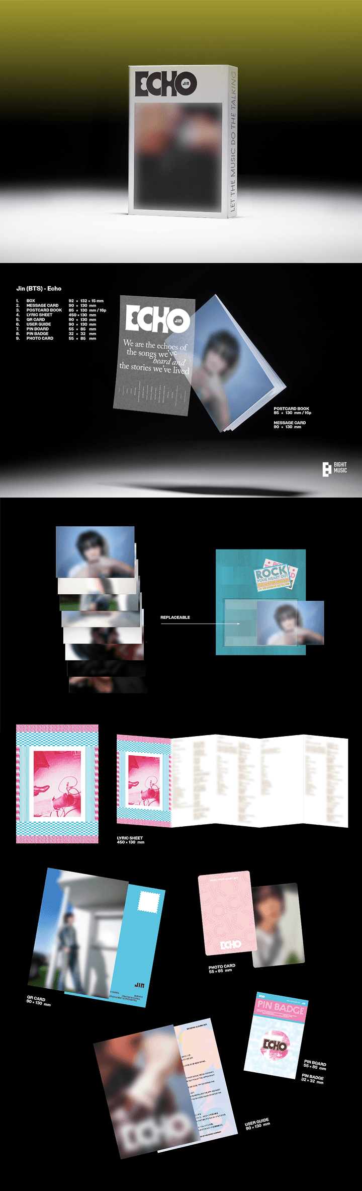 Image of [PRE-ORDER] BTS Jin ‘ECHO’ SET + Weverse Album + Weverse Shop POBs