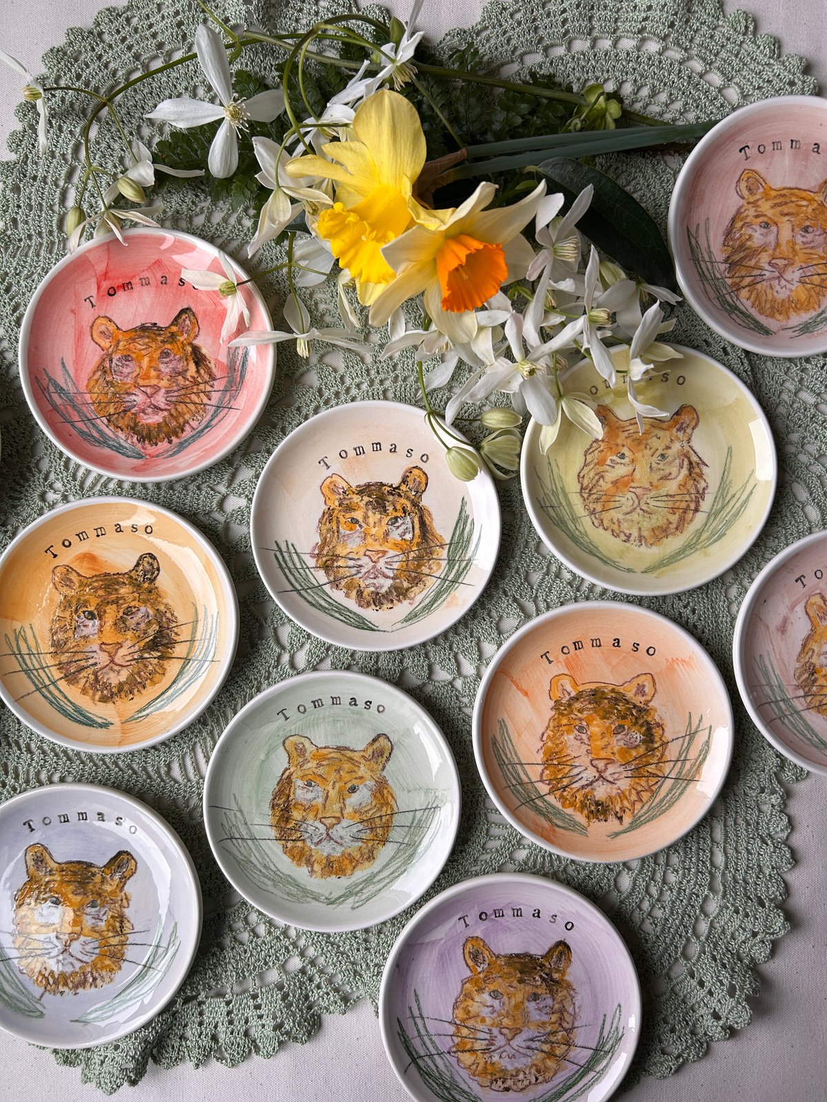 BOMBONIERA PIATTINO CERAMICA PERSONALIZZATO