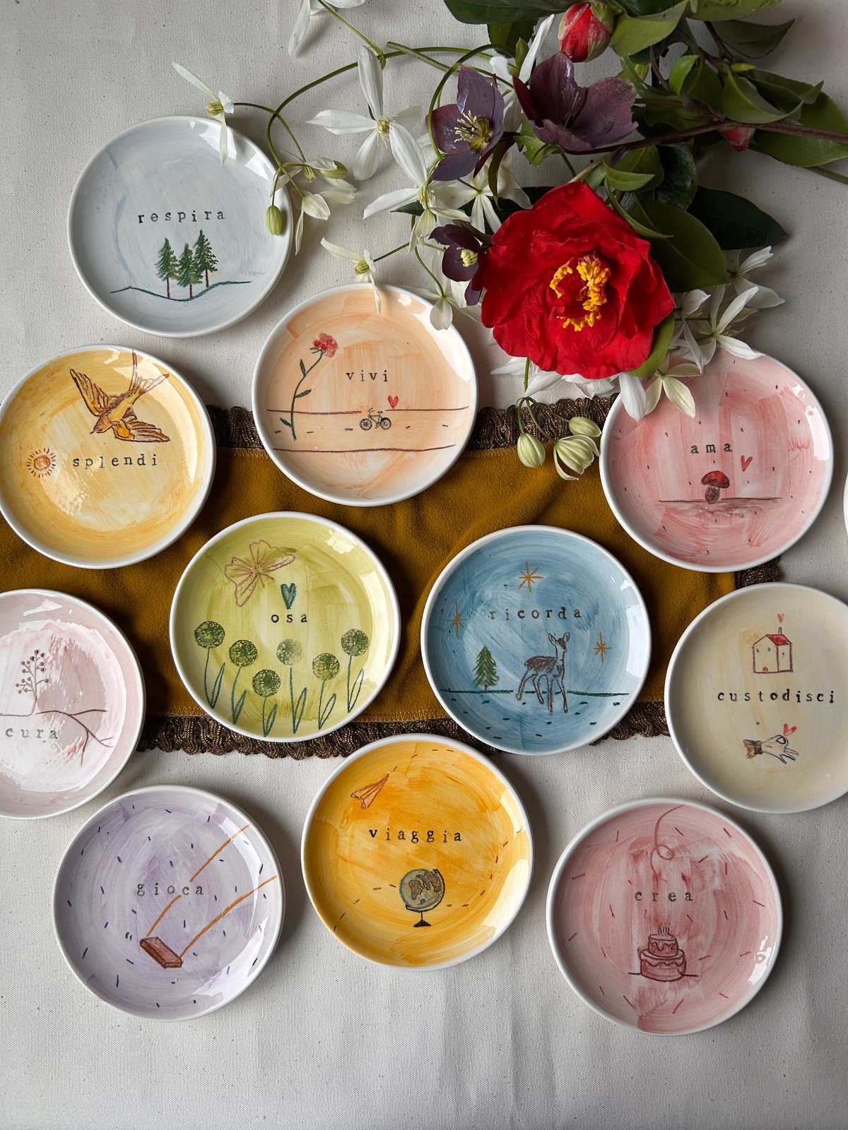 BOMBONIERA PIATTINO CERAMICA PERSONALIZZATO