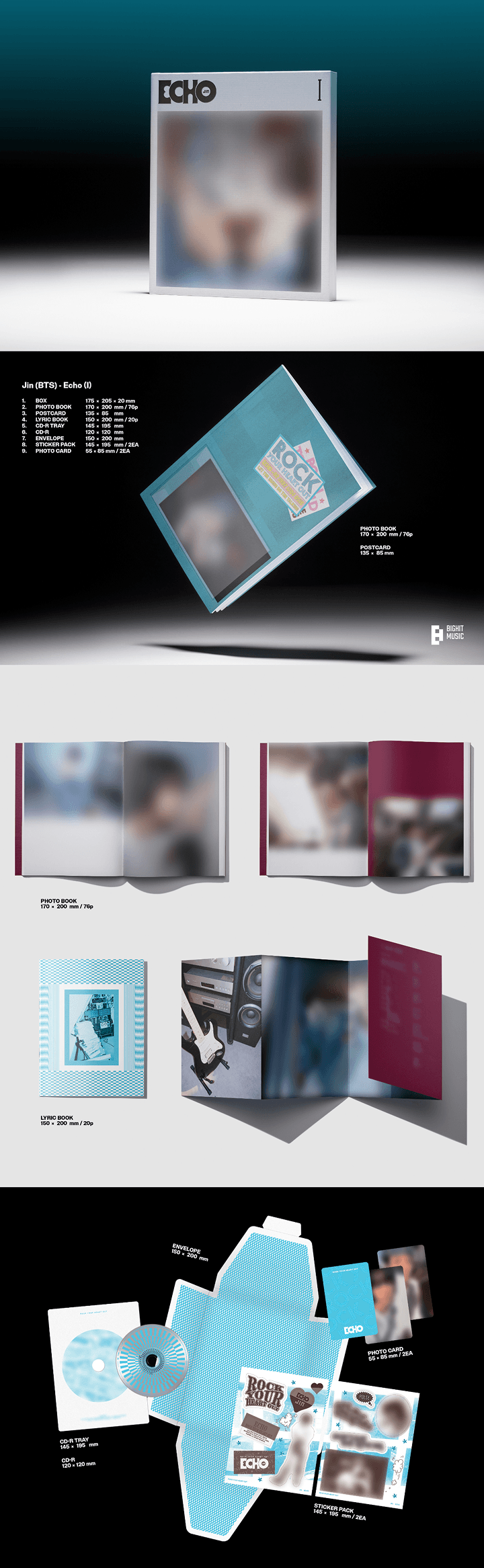 Image of [PRE-ORDER] BTS Jin ‘ECHO’ Set/Choice + Weverse Shop POBs