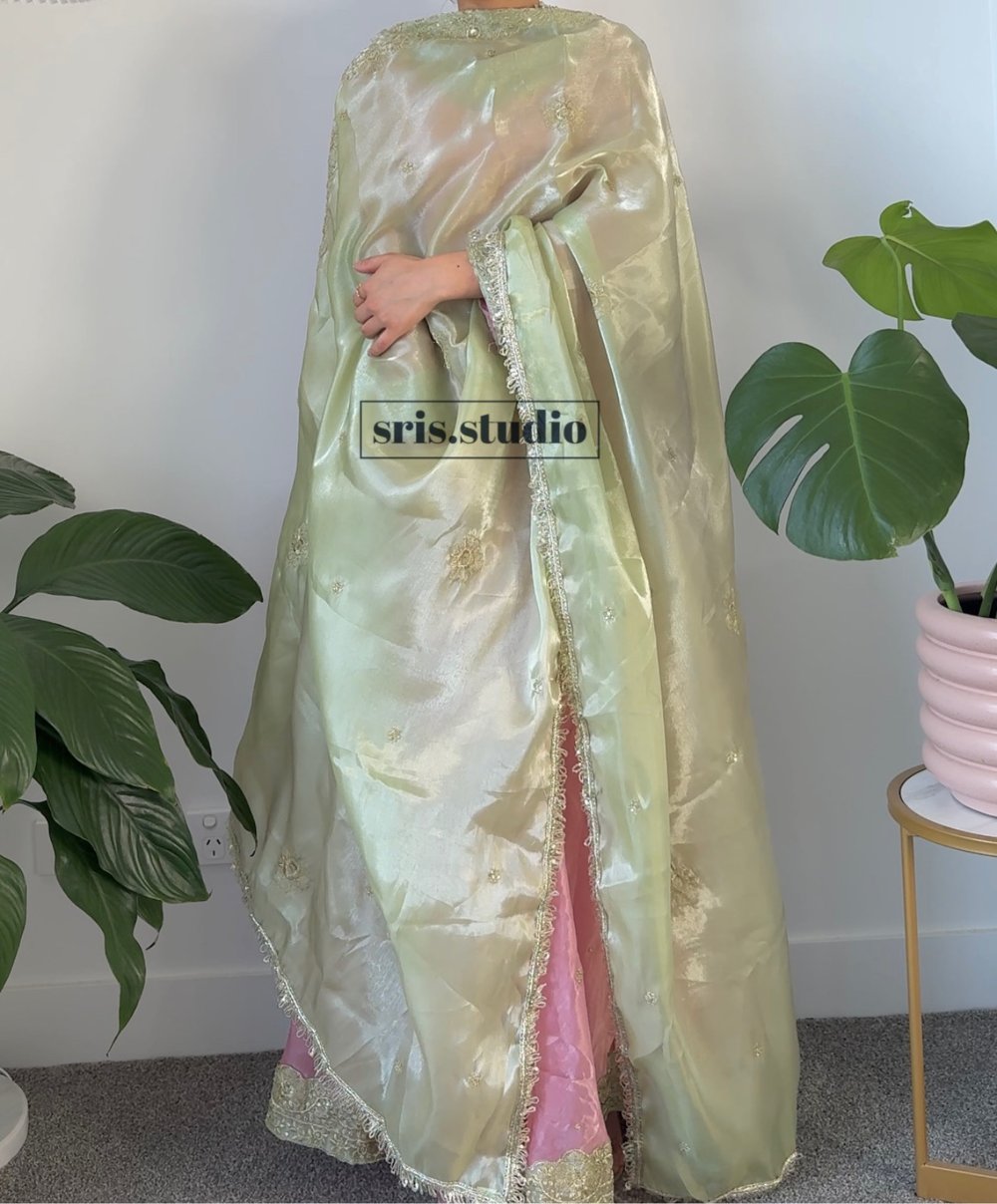 Image of Soft pink and Sage Green three piece set