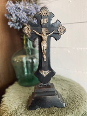 Image of Grand crucifix Napoléon III en bois noirci