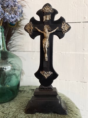 Image of Grand crucifix Napoléon III en bois noirci