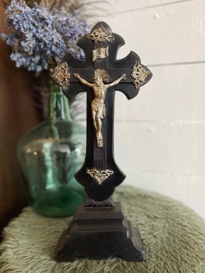 Image of Grand crucifix Napoléon III en bois noirci