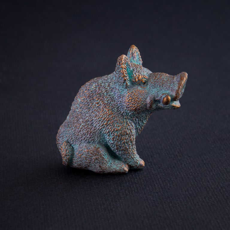 Boar resin figure