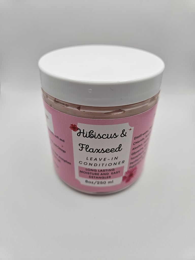 Hibicus & Flaxseed Leave-In-Condidtioner 8OZ/250g Image 4