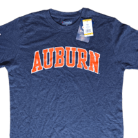 Image 2 of Champion Auburn Tigers Mens T Shirt Size M Blue NCAA Short Sleeve Authentic Tee