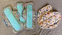 Image 1 of Organic Cotton Heavy Pad Set - Happy Shrooms