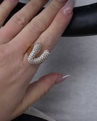 ICED INITIAL RING- ONE SIZE