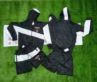 Image 1 of Black loyalty over love windbreaker short sets