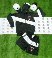 Image 2 of Black loyalty over love windbreaker short sets
