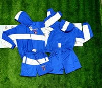 Image 1 of Blue Loyalty over Love windbreaker short sets 