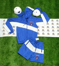 Image 2 of Blue Loyalty over Love windbreaker short sets 