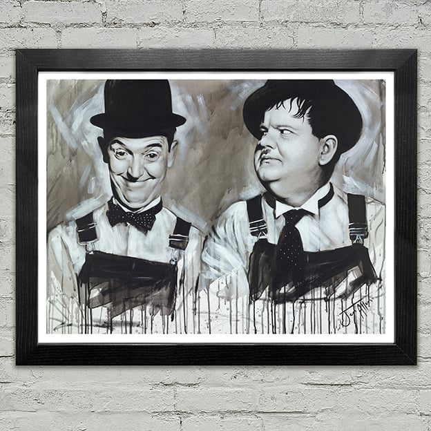 Limited Edition Print<BR>'Busy Bodies'<BR>Celebrating 100 Years of Laurel & Hardy