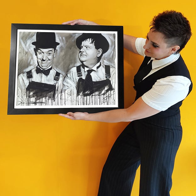 Limited Edition Print<BR>'Busy Bodies'<BR>Celebrating 100 Years of Laurel & Hardy
