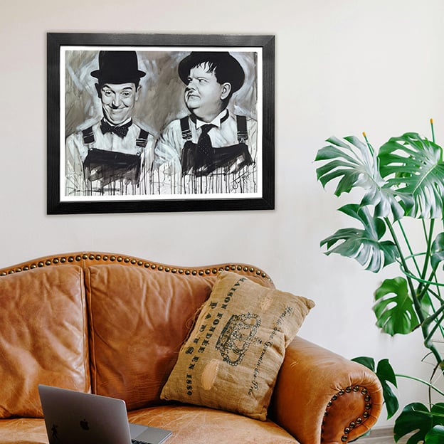 Limited Edition Print<BR>'Busy Bodies'<BR>Celebrating 100 Years of Laurel & Hardy