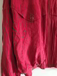 Image 3 of PRISSY VINTAGE C&A Oversized Red 100% silk bomber jacket 